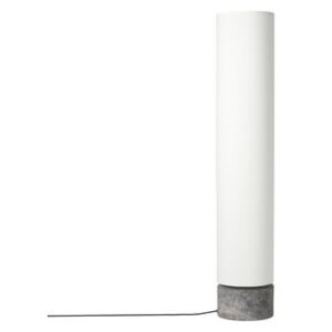 The Unbound LED Floor lamp - / H 120 cm - Fabric & marble / Swivels by Gubi White