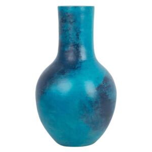 Beliani Decorative Vase Blue Bostra