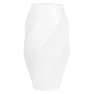 Beliani Decorative Vase White Lentia