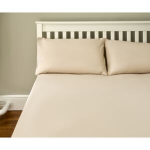 The Willow Manor Easy Care Percale King Fitted Sheet - Linen
