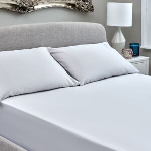 The Willow Manor Egyptian Cotton Sateen Single Fitted Sheet - Pearl Grey