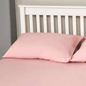 The Willow Manor 100% Cotton Percale Housewife Pillowcase Pair - Blush