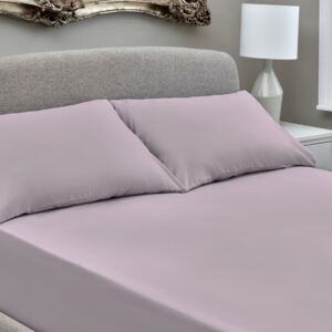 The Willow Manor Egyptian Cotton Sateen Single Fitted Sheet - Dusky Fig