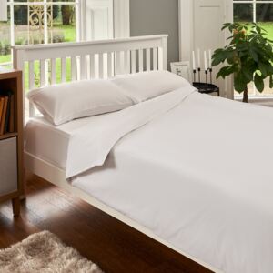 The Willow Manor Easy Care Percale King Duvet Set - White