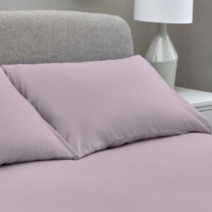 The Willow Manor Egyptian Cotton Sateen Housewife Pillowcase Pair - Dusky Fig