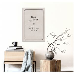 Canvas Print Quotes: Day by Day (1 Part) Vertical