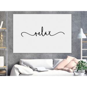 Canvas Print Quotes: Relax (1 Part) Wide