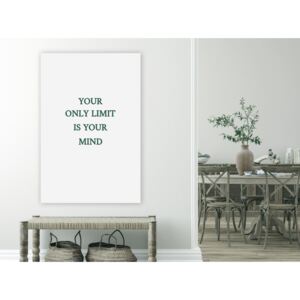 Canvas Print Quotes: Your Only Limit Is Your Mind (1 Part) Vertical