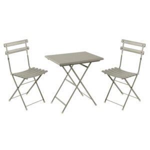 Arc en Ciel Table & seats set - Table 70x50cm + 2 chairs by Emu Grey