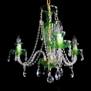 3 Arms Green Cased crystal chandelier