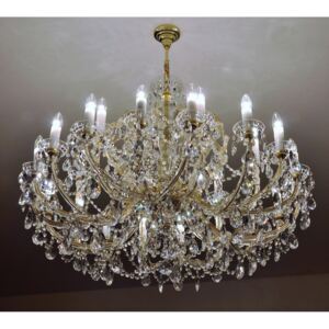 24-flame Maria Theresa crystal chandelier with the square hand-cut