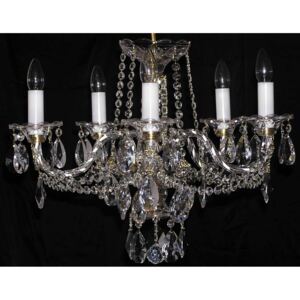 5 Arms glass crystal chandelier with Swarovski crystal almonds