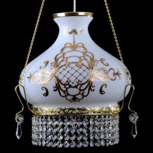 White chandelier for the bedroom decorated with Bohemian high enamel