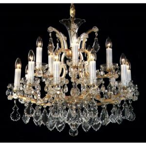 15 flames Maria Theresa crystal chandelier with crystal pendeloques