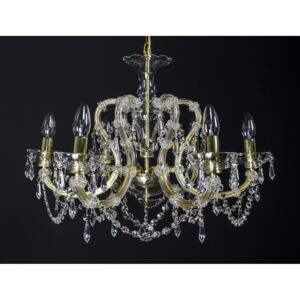 6 flames Maria Theresa crystal chandelier with crystal pears
