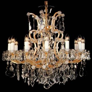 12 flames Maria Theresa crystal chandelier with crystal pendeloques