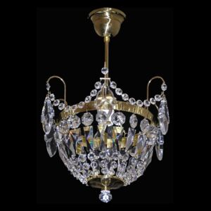 The ceiling basket crystal lamp with one large bulb
