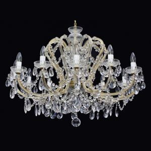 12-flame cost-effective crystal chandelier Maria Theresa with crystal almonds
