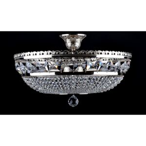6-bulb silver basket crystal chandelier with Swarovski stones
