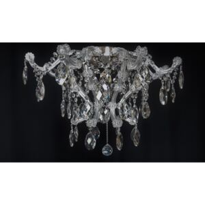 Surface-mounted Theresian chandelier with eight bulbs for lower ceilings
