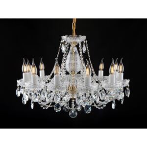 12-arm Bohemian crystal chandelier with PK500 hand cut - Crystal almonds