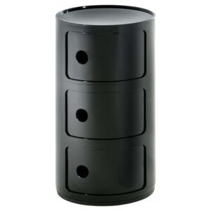 Componibili Storage - / 3 drawers - H 58 cm by Kartell Black