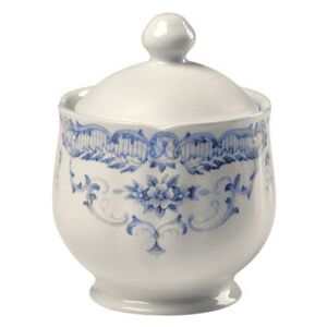 Rose Sugar bowl - / H 11.5 x Ø 8.4 cm by Bitossi Home White/Blue
