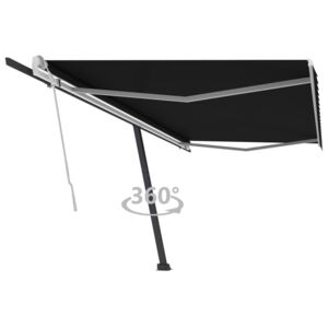 VidaXL Freestanding Manual Retractable Awning 500x300 cm Anthracite