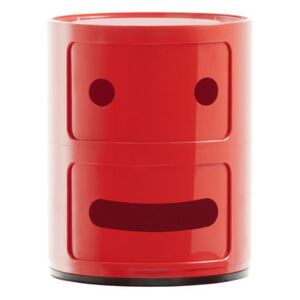 Componibili Smile N°2 Storage - / 2 draws - H 40 cm by Kartell Red