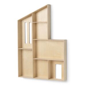 Miniature Funkis House Shelf - / Display case - L 47 x H 70 x Depth 7.6 cm by Ferm Living Natural wood