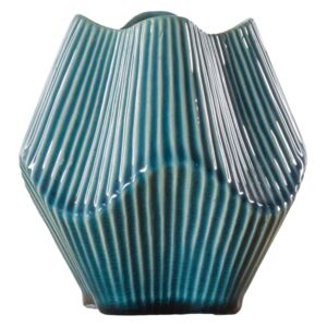 Cathcart Textured Blue Vase, Small