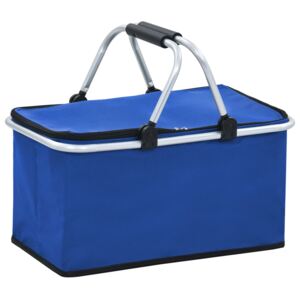 VidaXL Foldable Cool Bag Blue 46x27x23 cm Aluminium