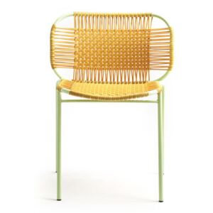 Cielo Stacking chair - / PVC threads by ames Yellow
