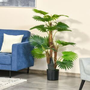 HOMCOM Artificial Tropical Palm Tree Fake Decorative Plant in Nursery Pot for Indoor Outdoor Décor, 135cm