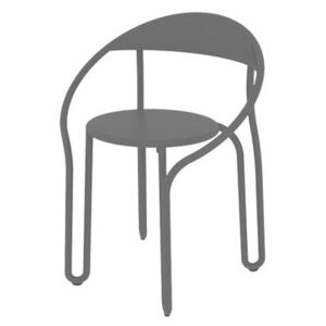 Huggy Bistro Chair Stackable armchair - / Aluminium by Maiori Black