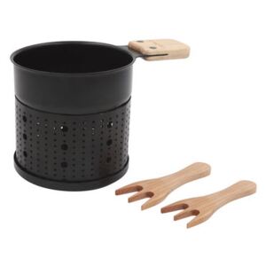 Lumi Choco Set - / Chocolate fondue by candlelight - 1 to 2 people by Cookut Black