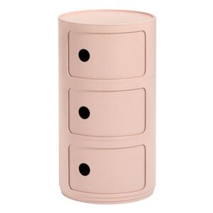 Componibili Bio Storage - / 3 drawers - Natural, biodegradable material by Kartell Pink