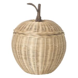 Apple Large Basket - / Wicker - Ø 36.5 x H 52 cm by Ferm Living Beige/Natural wood