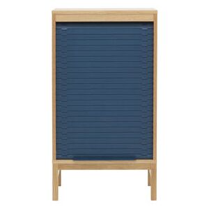 Jalousi Bas Chest of drawers - / H 101 cm - Wood & plastic curtain by Normann Copenhagen Blue/Natural wood