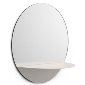Horizon Rond Wall mirror - Shelf by Normann Copenhagen White
