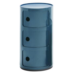 Componibili Storage - 3 drawers / H 58 cm by Kartell Blue