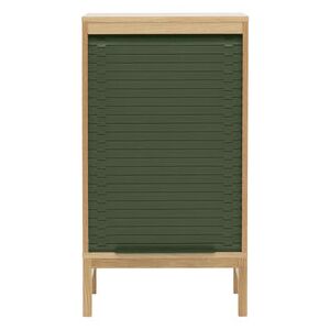 Jalousi Bas Chest of drawers - / H 101 cm - Wood & plastic curtain by Normann Copenhagen Green/Natural wood