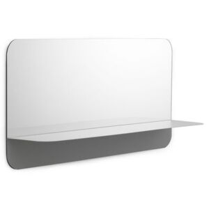Horizon Horizontal Wall mirror - Shelf by Normann Copenhagen Grey