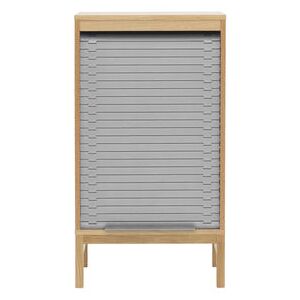 Jalousi Bas Chest of drawers - / H 101 cm - Wood & plastic curtain by Normann Copenhagen Grey/Natural wood