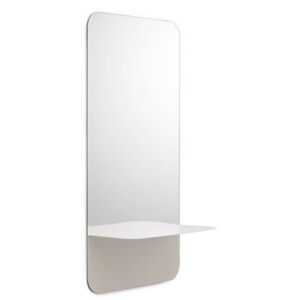 Horizon Vertical Wall mirror - Shelf by Normann Copenhagen White