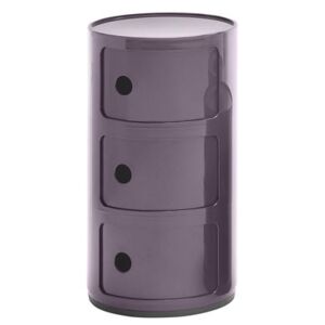 Componibili Storage - 3 drawers / H 58 cm by Kartell Purple