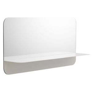 Horizon Horizontal Wall mirror - Shelf by Normann Copenhagen White