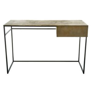 Antique shine Desk - / Console table - L 120 cm by Pols Potten Black/Gold/Metal