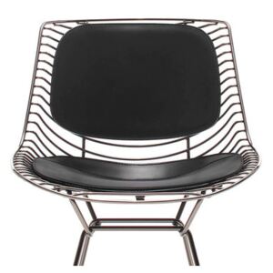 Backrest & seat cushion - leather / For Flow Filo chair & armchair by MDF Italia Black