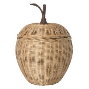 Apple Small Basket - / Wicker - Ø 20 x H 28 cm by Ferm Living Beige/Natural wood